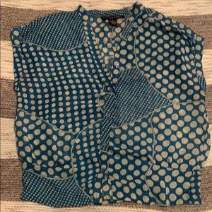 Blue Polka Dot Top!